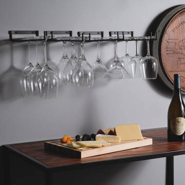 Wall mounted best sale glass holder